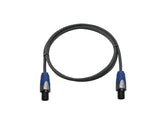 Psso Speaker Cable Speakon 2X2.5 1.5M Bk